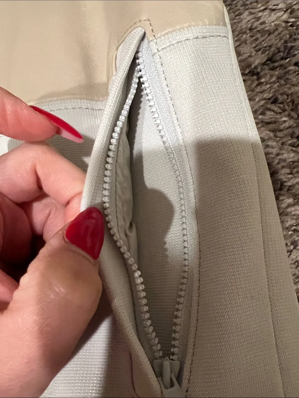 Helmut Lang Two-Tone Cream & White Leather Jacket